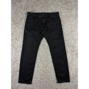 Hugo Boss Maine 3 Stretch Straight Black Denim Jeans Men's 36x32